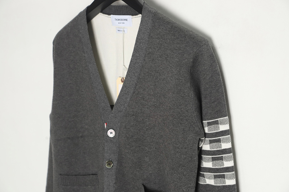Thom Browne 23FW plaid dachshund cardigan sweater