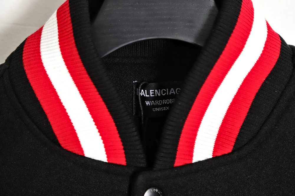 Ba*len*cia*ga letterlock embroidered baseball jersey