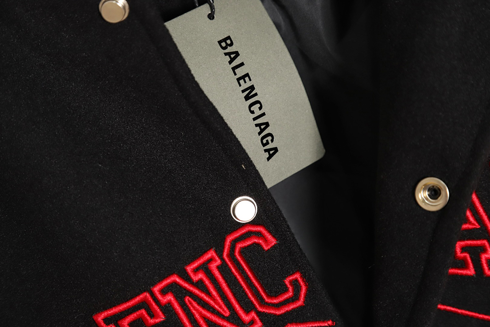 Ba*len*cia*ga letterlock embroidered baseball jersey