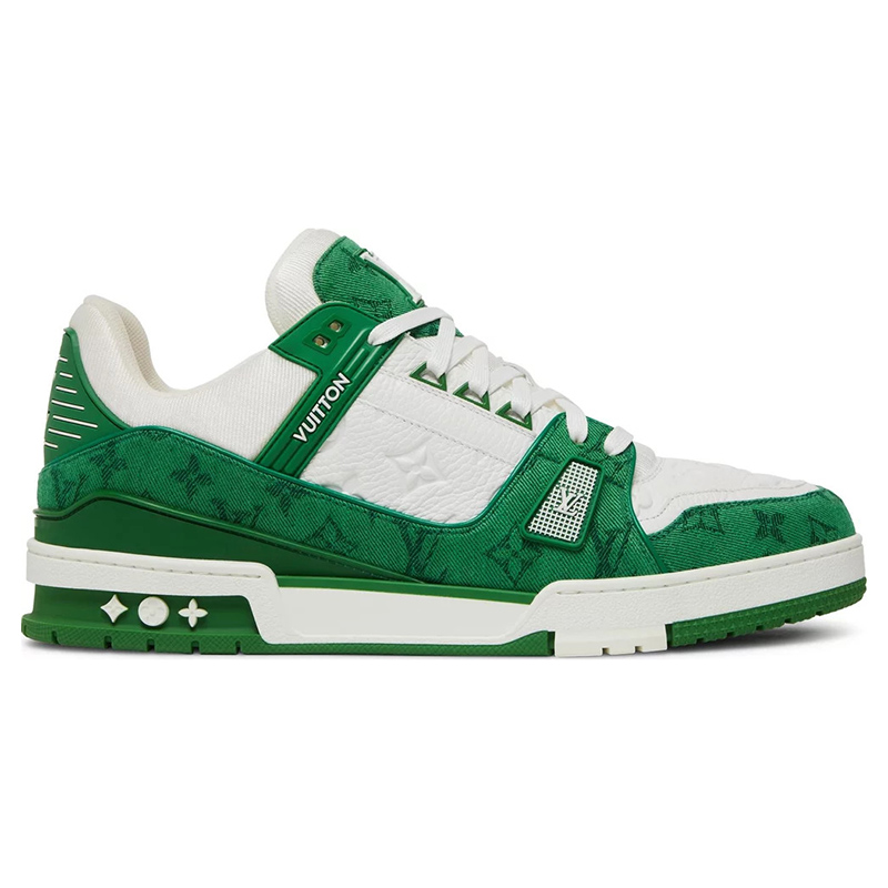 l0*is V*t0n trainer ''green monogram denim''