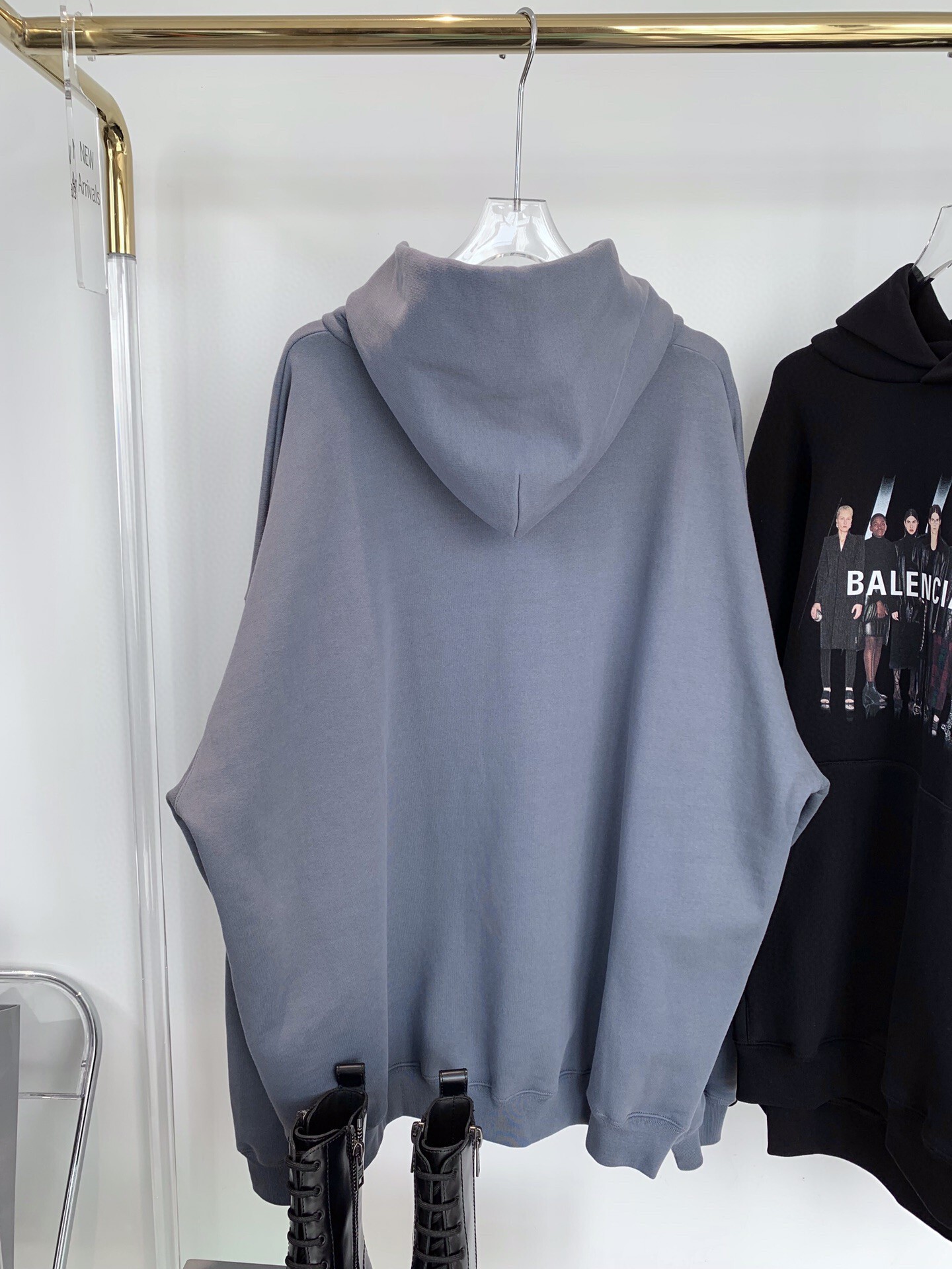 Ba*len*cia*ga portrait print hooded sweatshirt