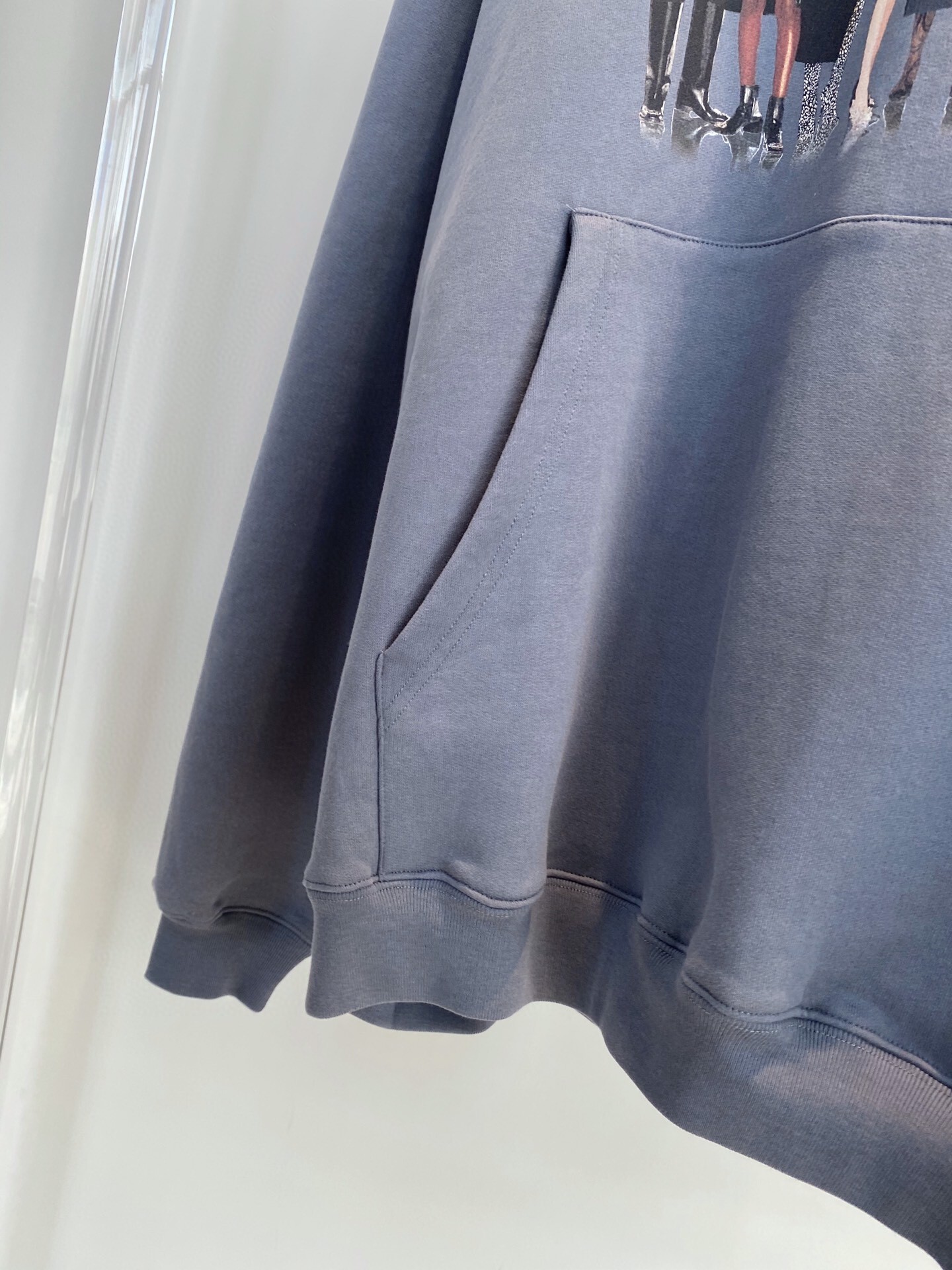 Ba*len*cia*ga portrait print hooded sweatshirt