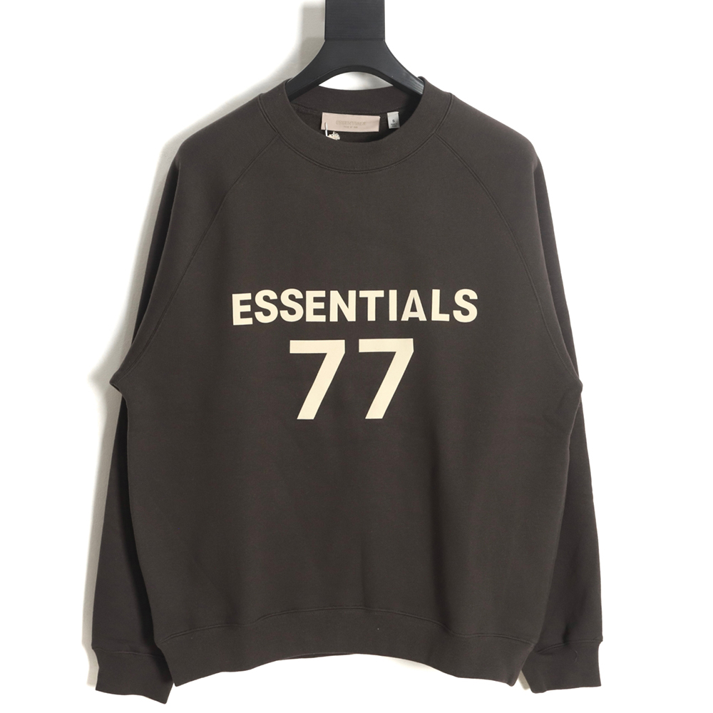FEAR OF GOD essential multi-thread flocked 77 printed round neck sweatshirt