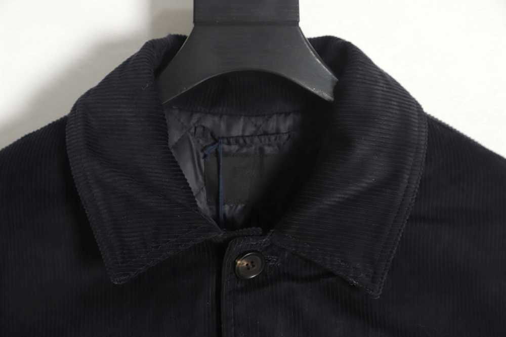 Pra*a 23fw pocket corduroy long-sleeved shirt jacket navy blue