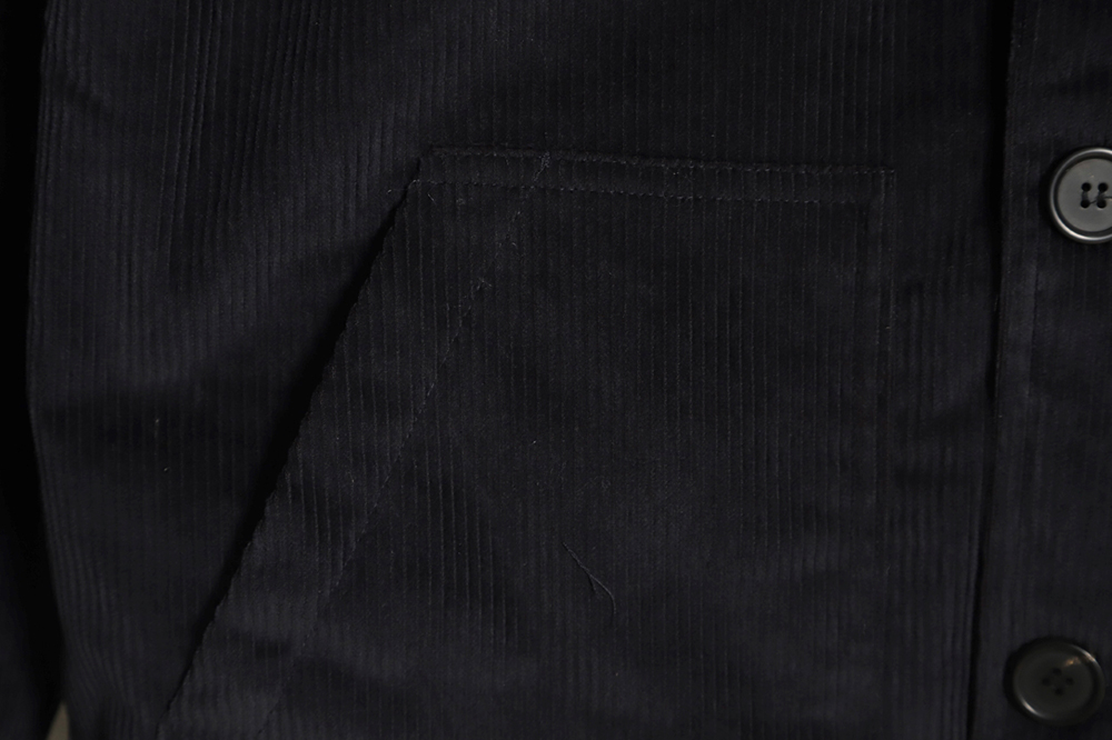 Pra*a 23fw pocket corduroy long-sleeved shirt jacket navy blue
