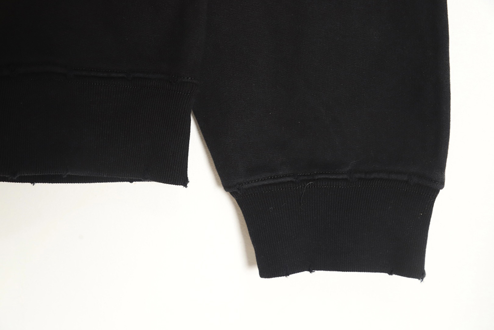 Ba*len*cia*ga gradient washed destroyed hand-painted cursive lettering crew neck sweatshirt