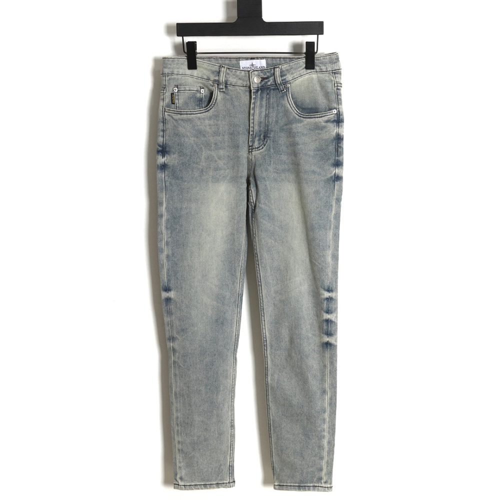Stone island back logo denim trousers