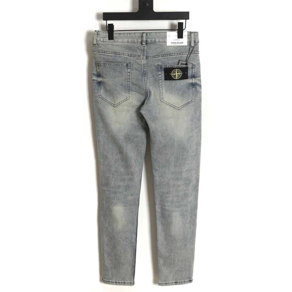 Stone island back logo denim trousers