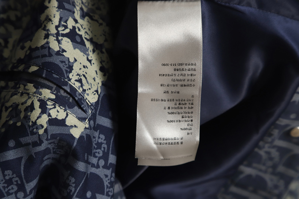 D*or 23ss new full printed old flower zipper jacket