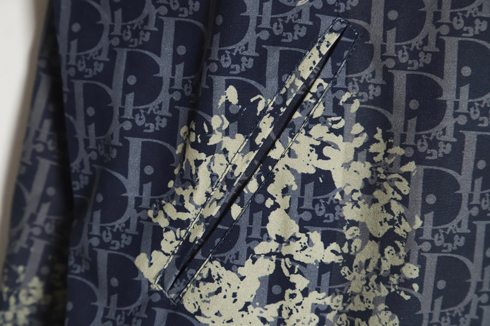 D*or 23ss new full printed old flower zipper jacket
