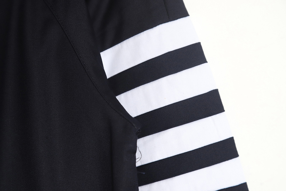 Thom Browne White Quad Bar Double Zip Jacket