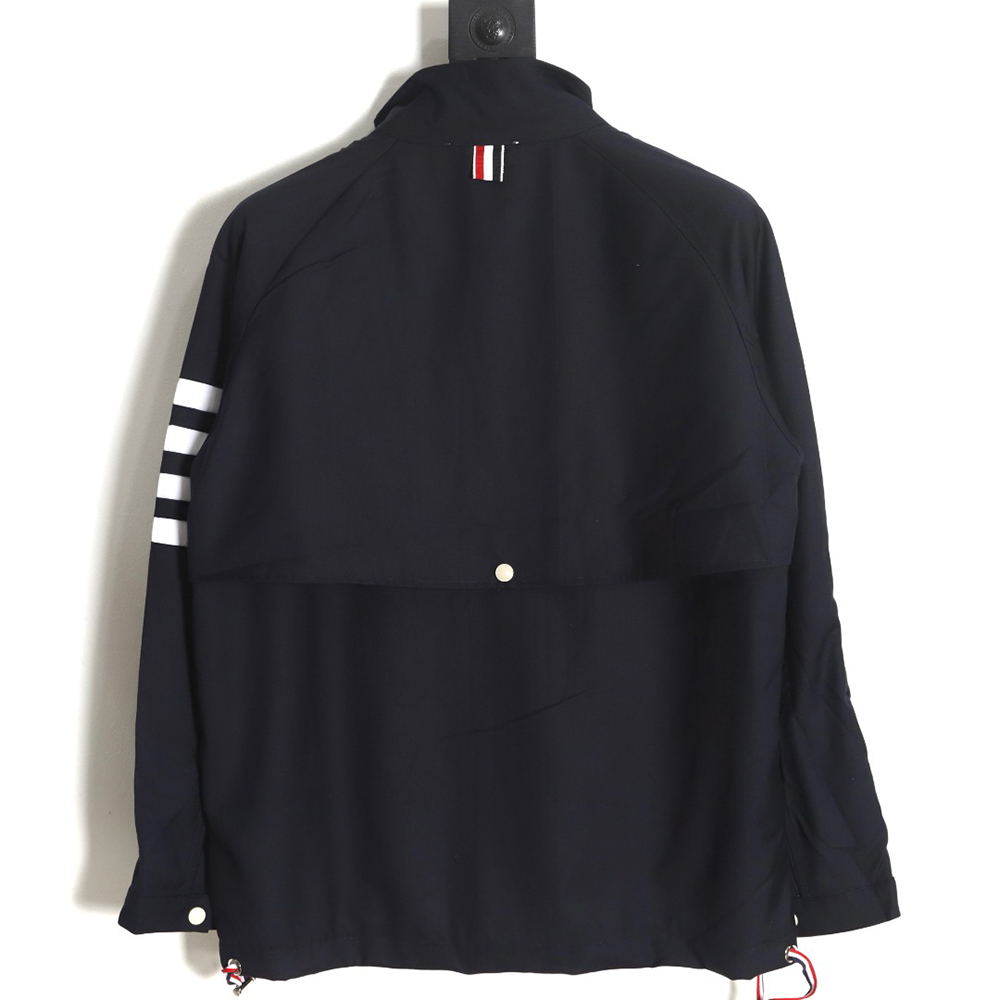 Thom Browne White Quad Bar Double Zip Jacket
