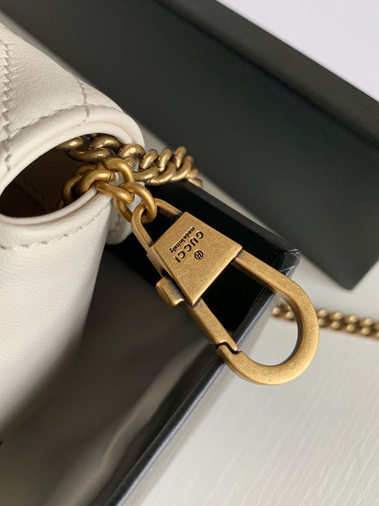 g*u*i 476433 gg marmont matelasse S*per mini bag white