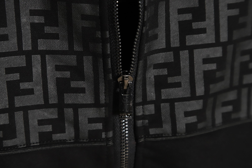 F**di 23fw double f presbyopic patchwork zipper jacket