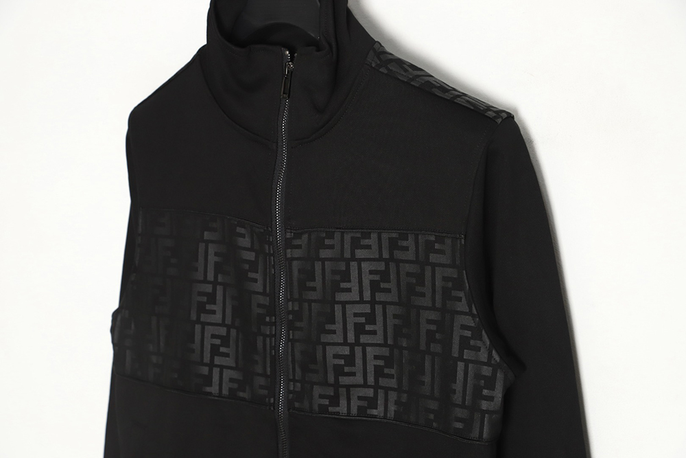 F**di 23fw double f presbyopic patchwork zipper jacket