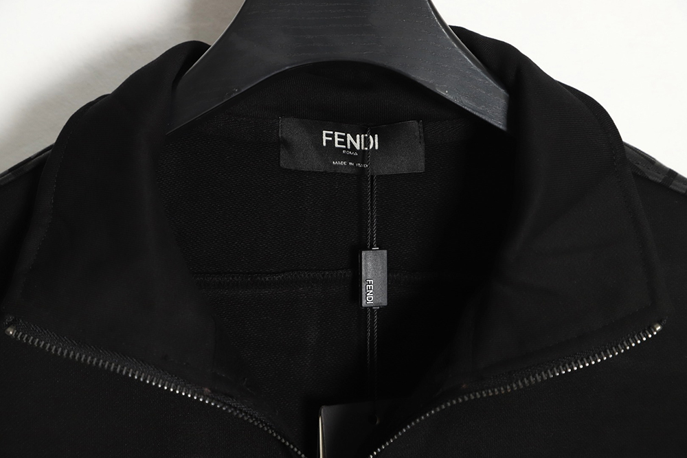 F**di 23fw double f presbyopic patchwork zipper jacket