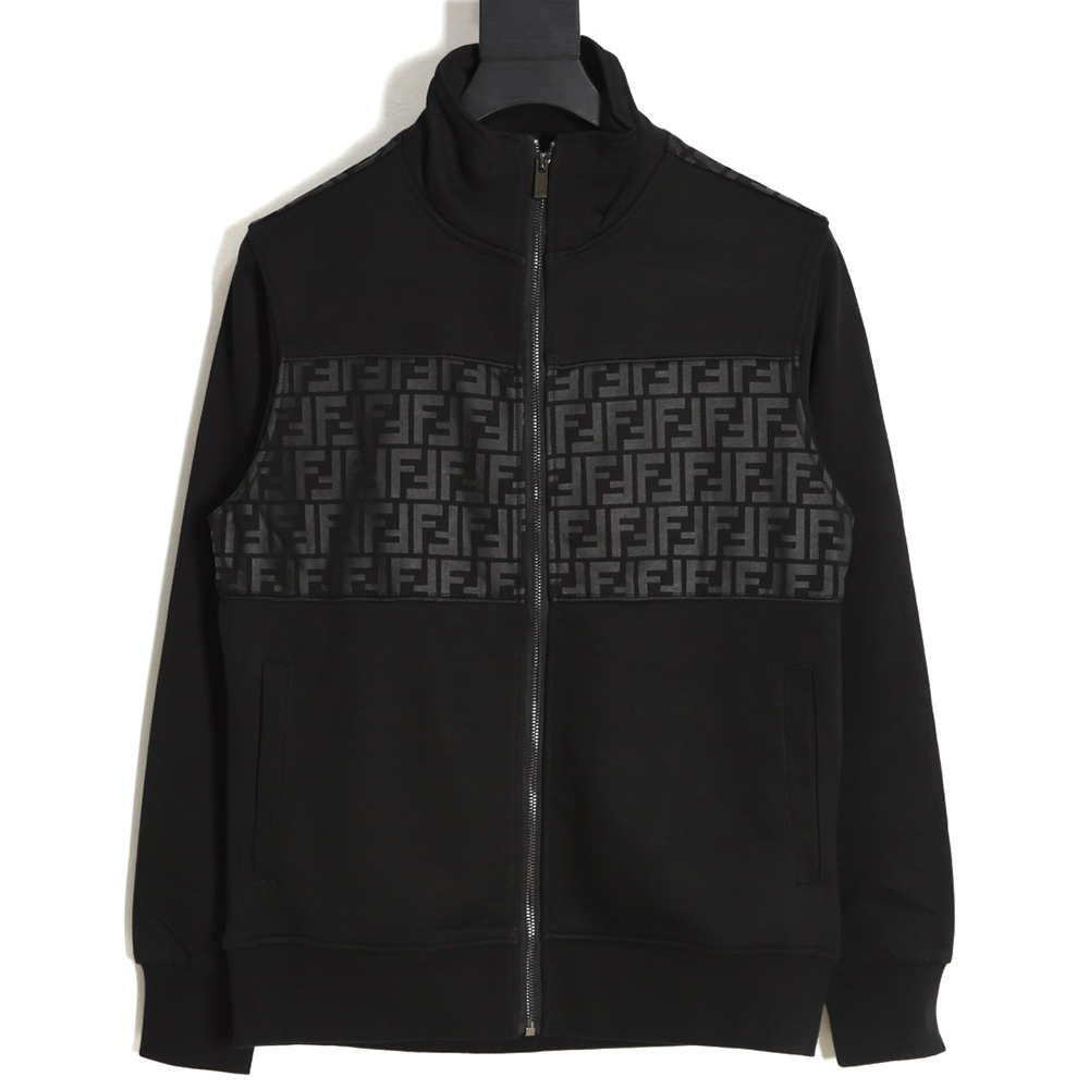 F**di 23fw double f presbyopic patchwork zipper jacket