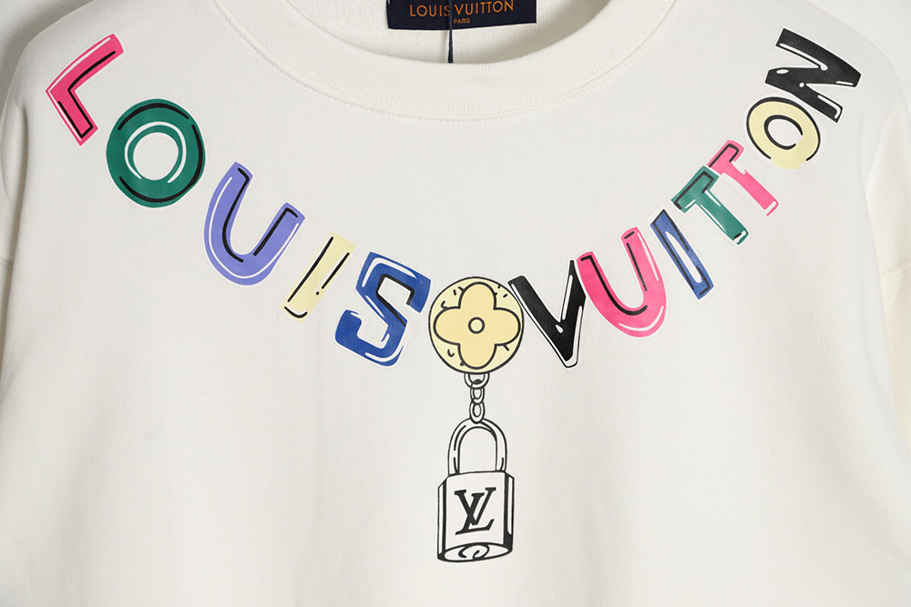 l0*is V*t0n colorful printed beaded chain sweatshirt