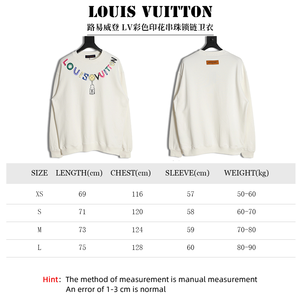 l0*is V*t0n colorful printed beaded chain sweatshirt