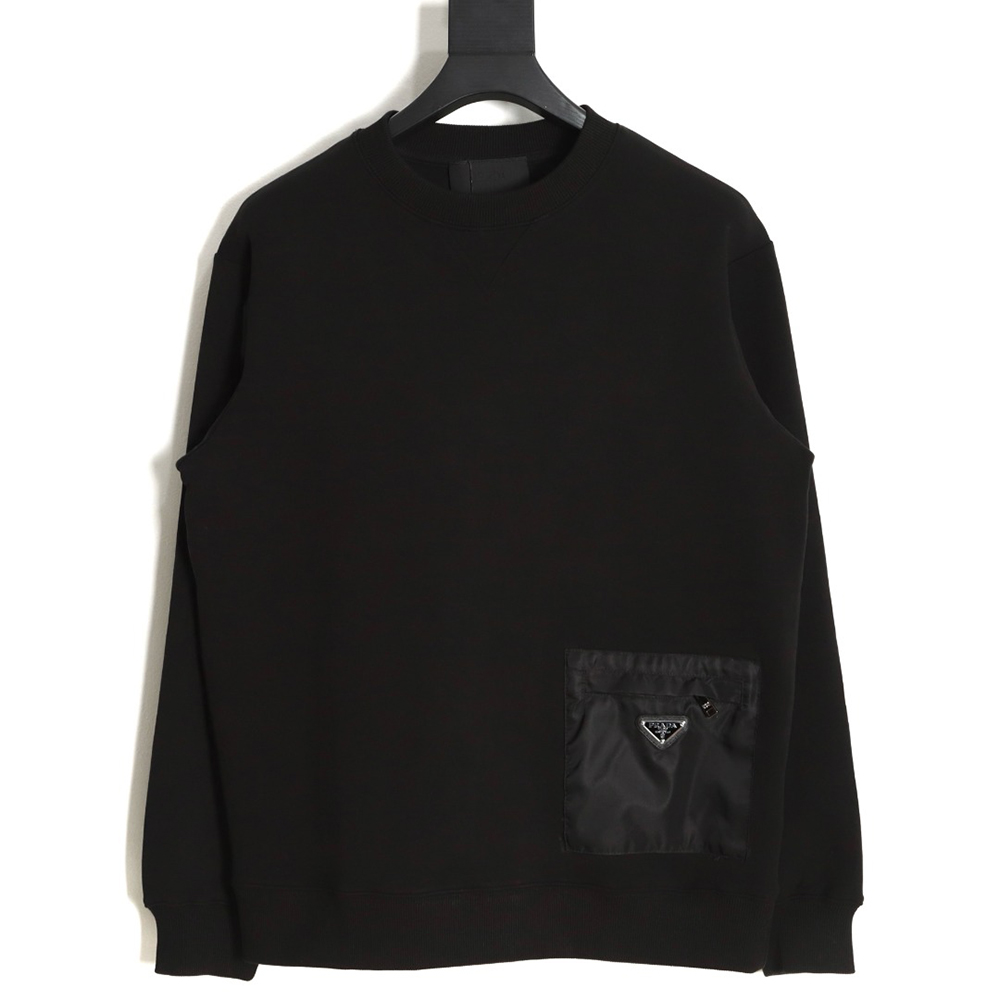 Pra*a 22fw triangle pocket crew neck sweatshirt