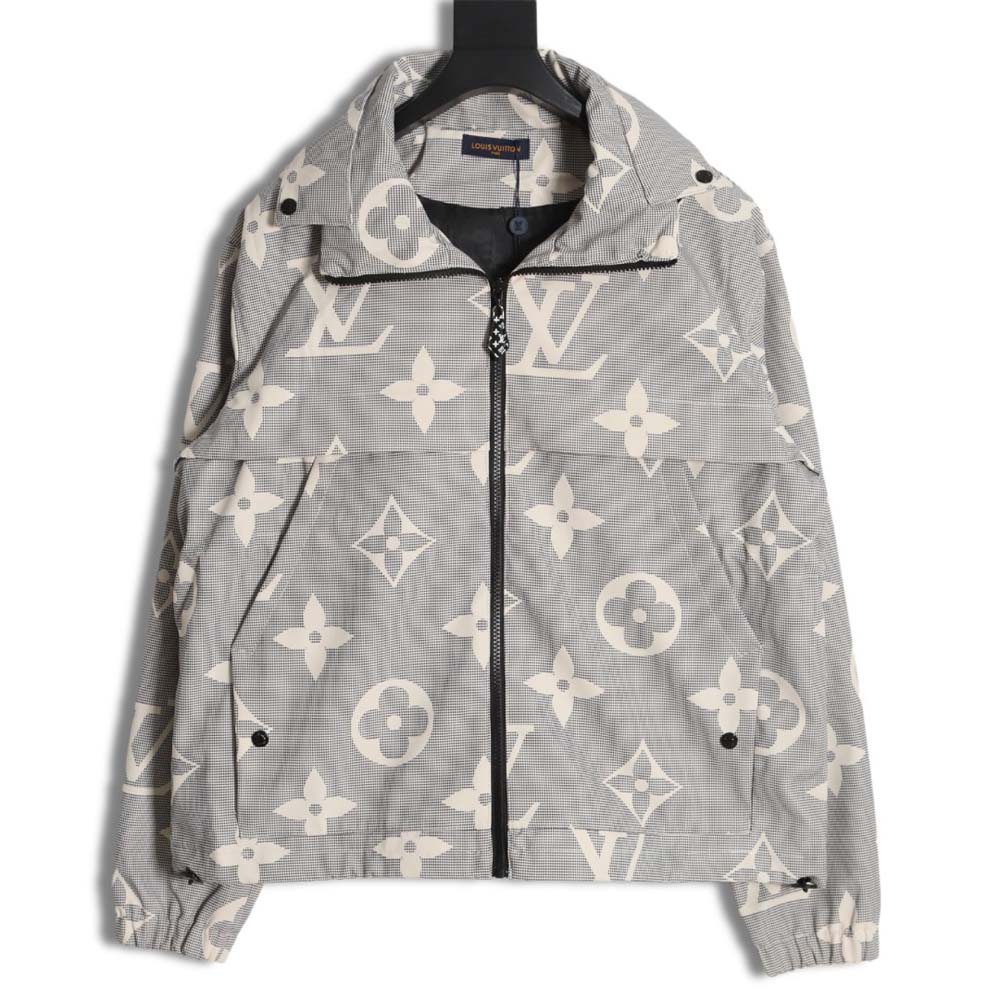 l0*isV*t0n l0*is V*t0n vintage printed windbreaker zipper coat