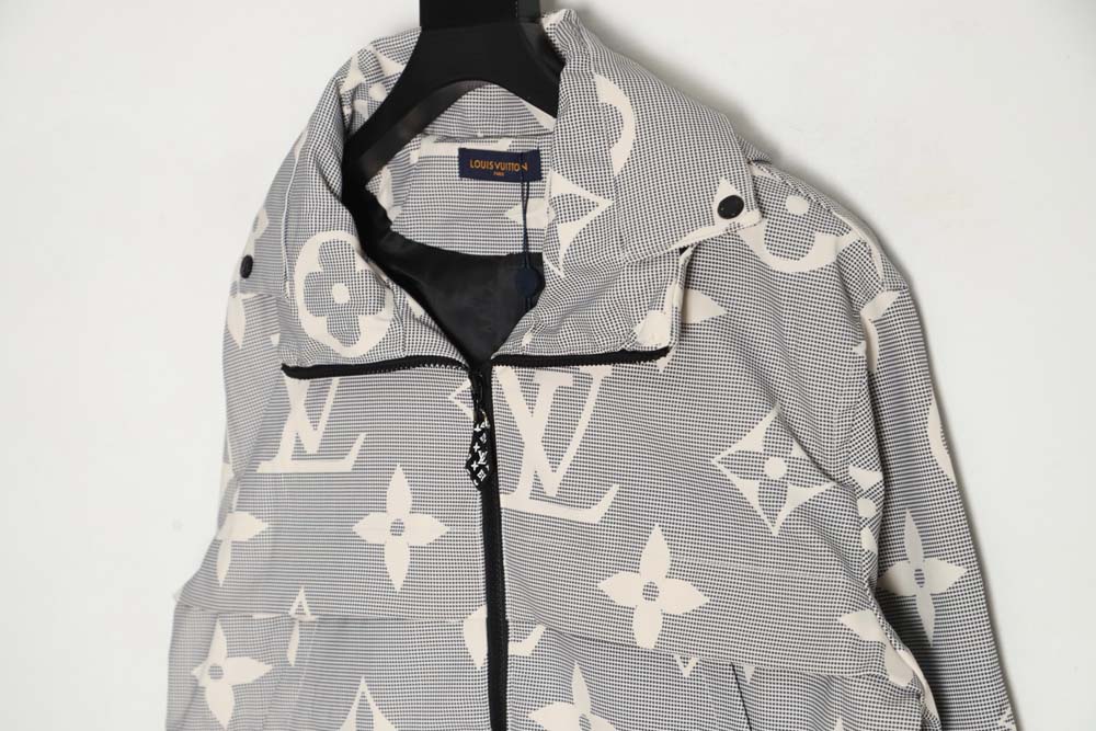 l0*isV*t0n l0*is V*t0n vintage printed windbreaker zipper coat