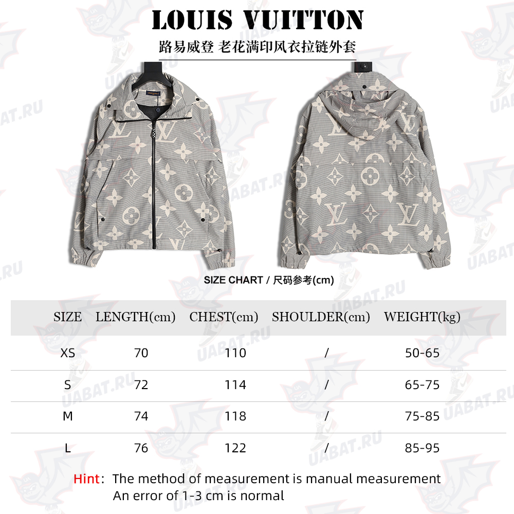 l0*isV*t0n l0*is V*t0n vintage printed windbreaker zipper coat