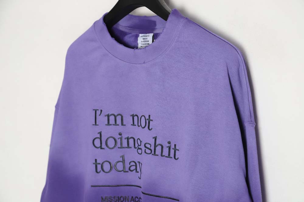 Vetements Weitemeng 23SS Tie-dye gradient wash vintage round neck sweater