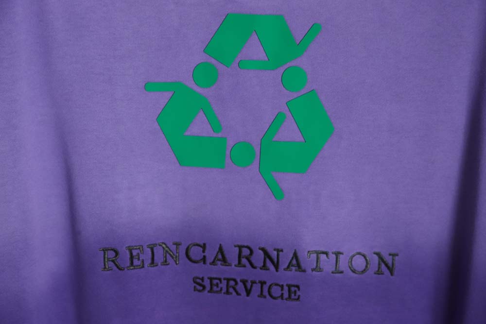 Vetements Weitemeng 23SS Tie-dye gradient wash vintage round neck sweater