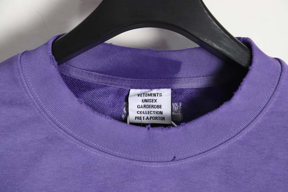 Vetements Weitemeng 23SS Tie-dye gradient wash vintage round neck sweater