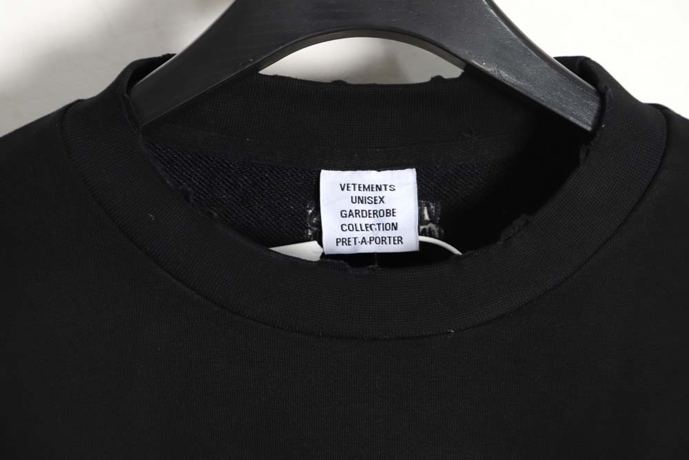 Vetements Weitemeng 23SS Tie-dye gradient wash vintage round neck sweater _CM_1