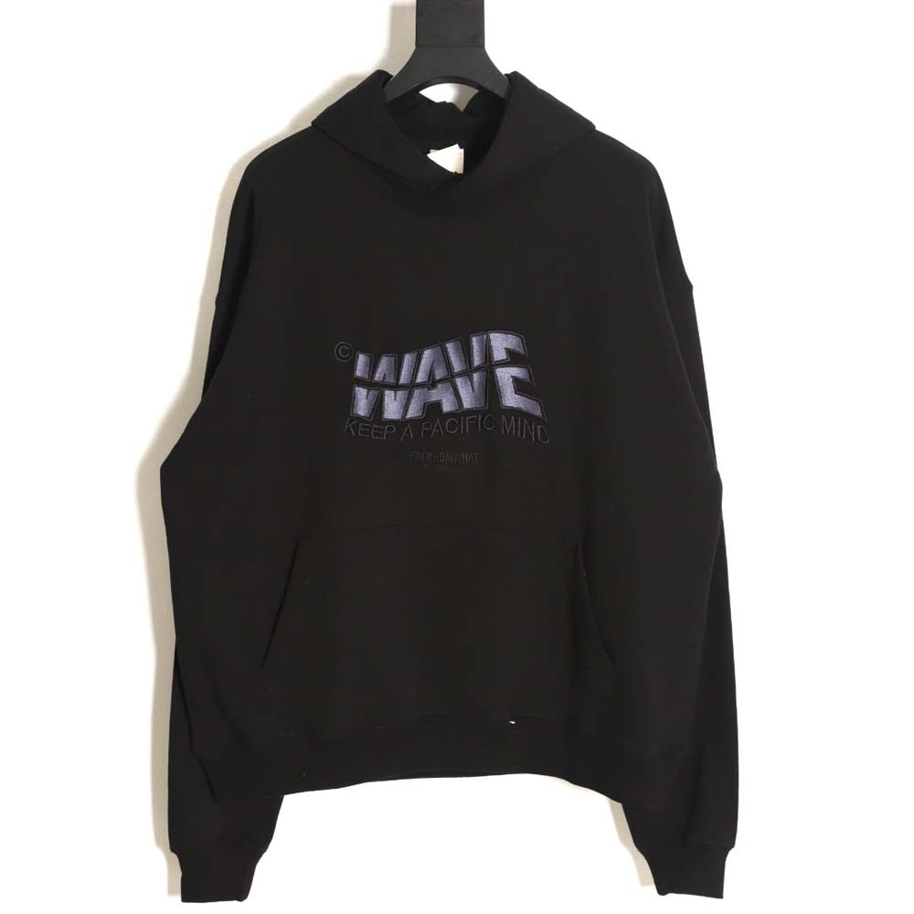 Far archive 23FW wave embroidered hoodie