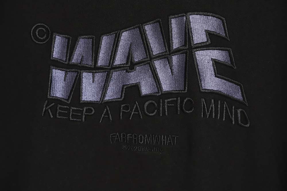 Far archive 23FW wave embroidered hoodie