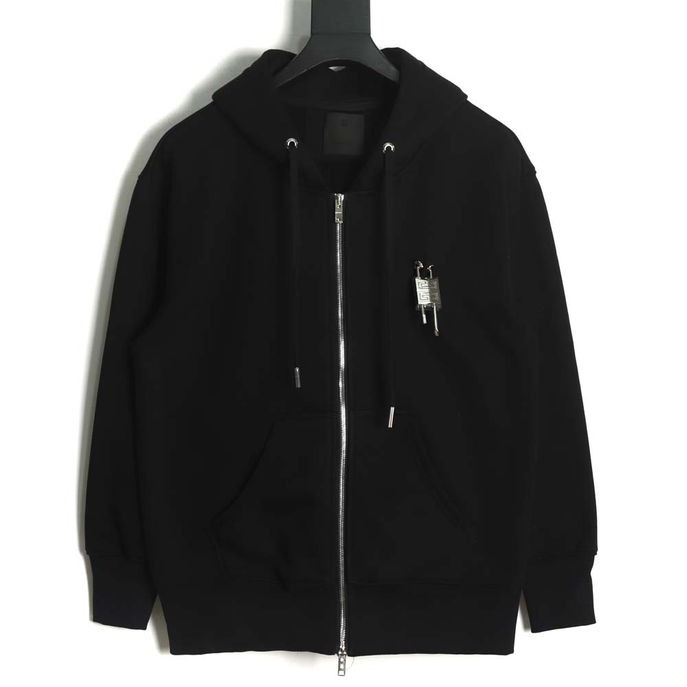 Givenchy 22FW lock double slider heavy velvet zipper jacket
