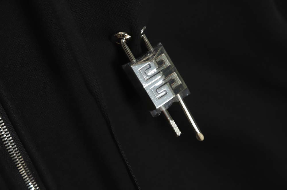 Givenchy 22FW lock double slider heavy velvet zipper jacket