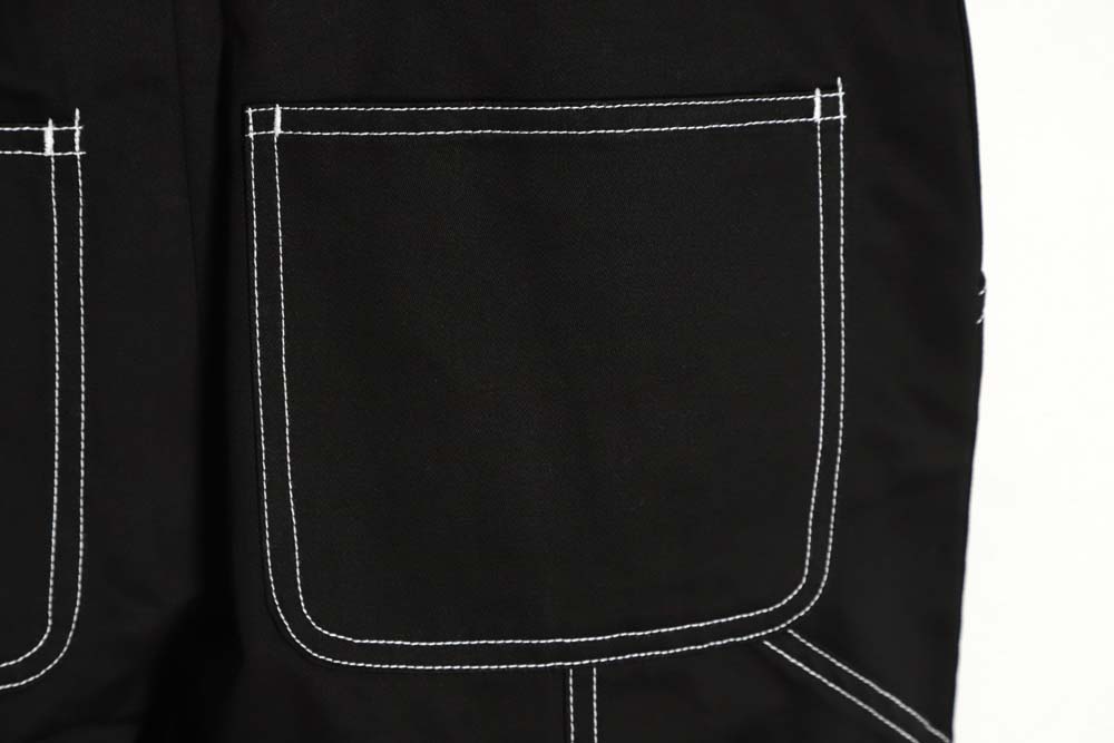 Pra*a prd 23fw contrast topstitched stretch wide-leg trousers