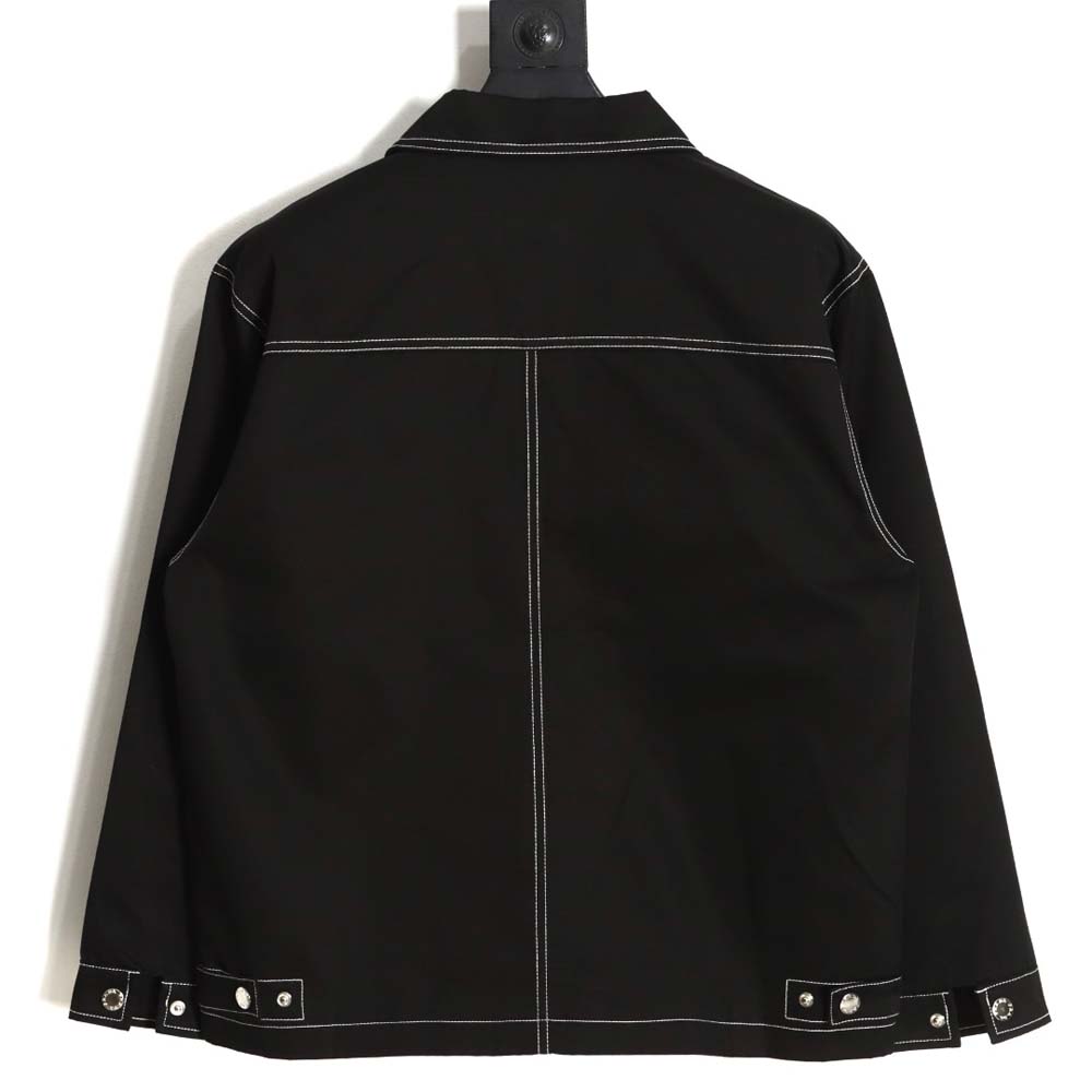 Pra*a prd 23fw contrast topstitch canvas jacket