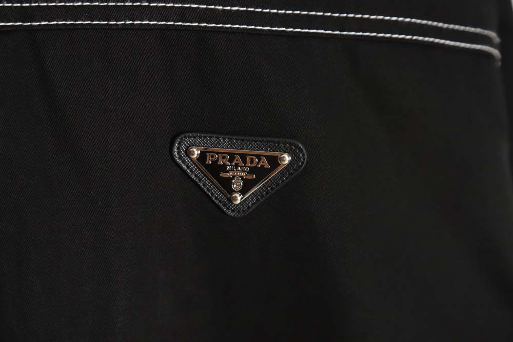 Pra*a prd 23fw contrast topstitch canvas jacket