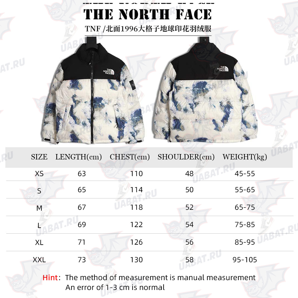 the nor*h f**e t*f nor*h f**e nuptse 1996 large plaid earth print down jacket
