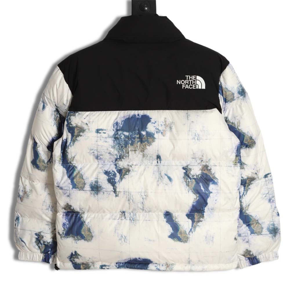 the nor*h f**e t*f nor*h f**e nuptse 1996 large plaid earth print down jacket