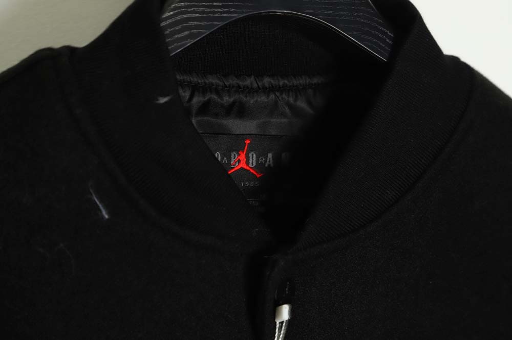 Air Jordan 21Fw co-branded terry embroidered logo baseball jacket