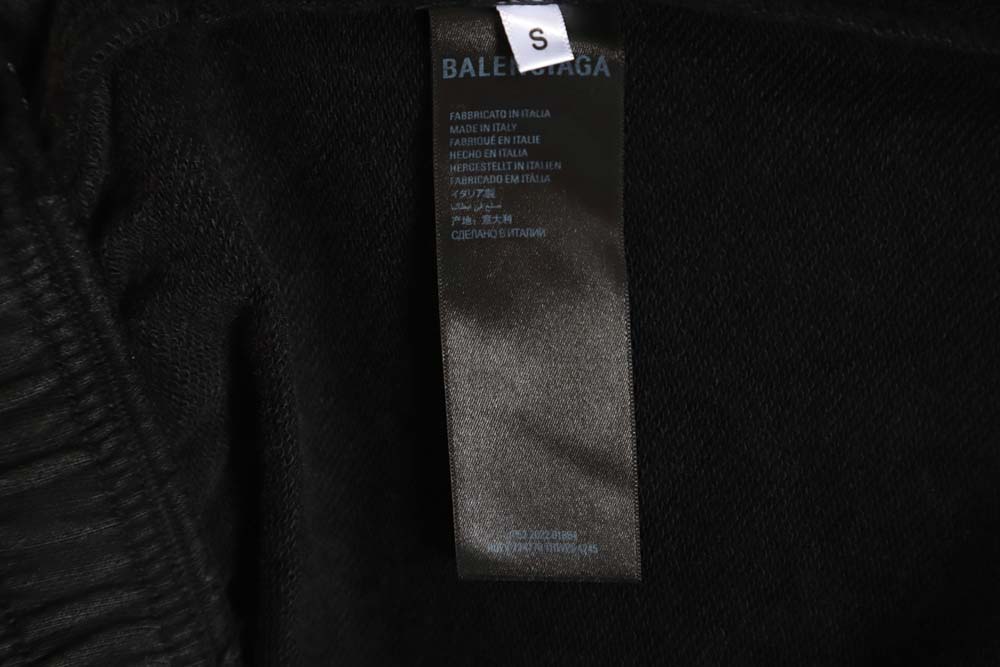 Ba*len*cia*ga 23fw signature logo embroidered vintage washed ripped trousers