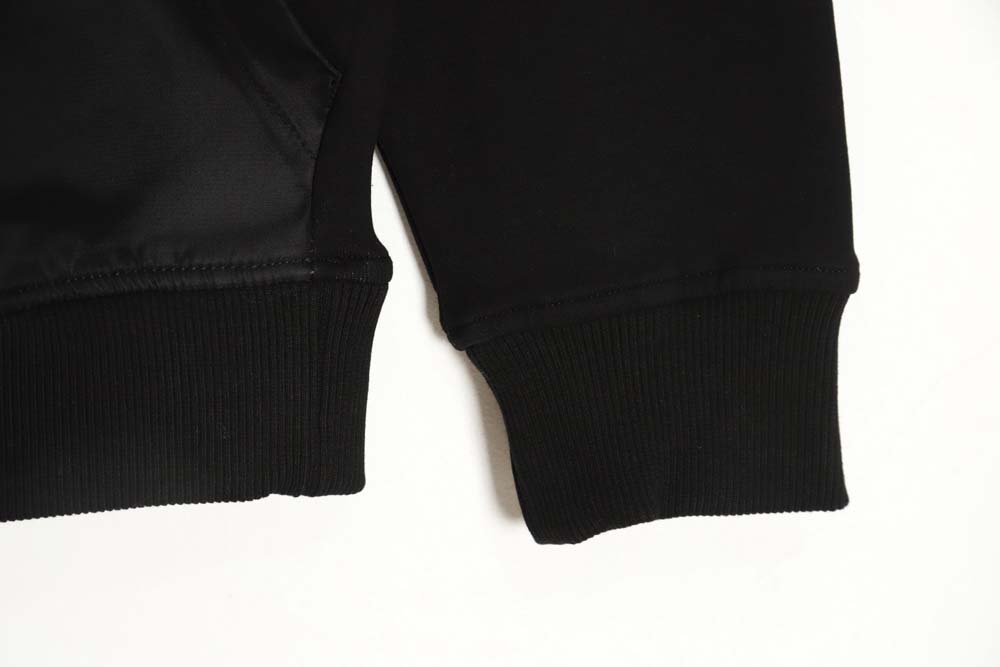 Pra*a 22fw nylon patchwork triangle logo hooded sweatshirt