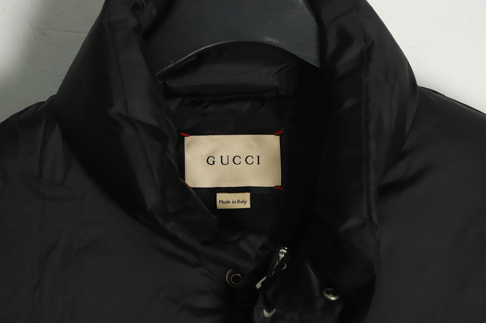 G*u*i 22ss red and green webbing down jacket