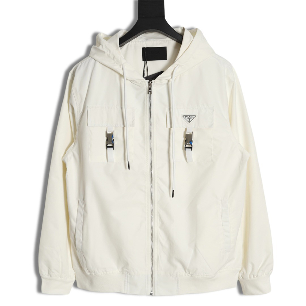 Pra*a 23fw metal lock functional hooded jacket