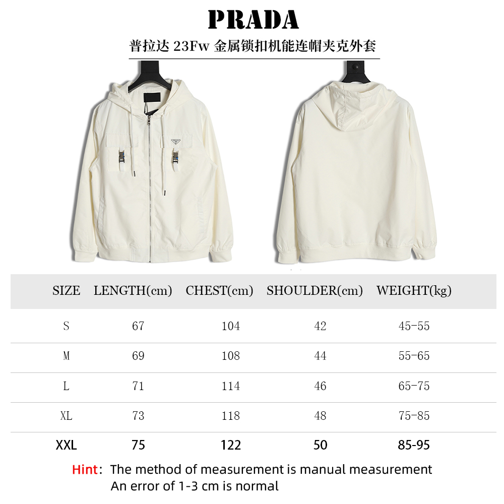 Pra*a 23fw metal lock functional hooded jacket