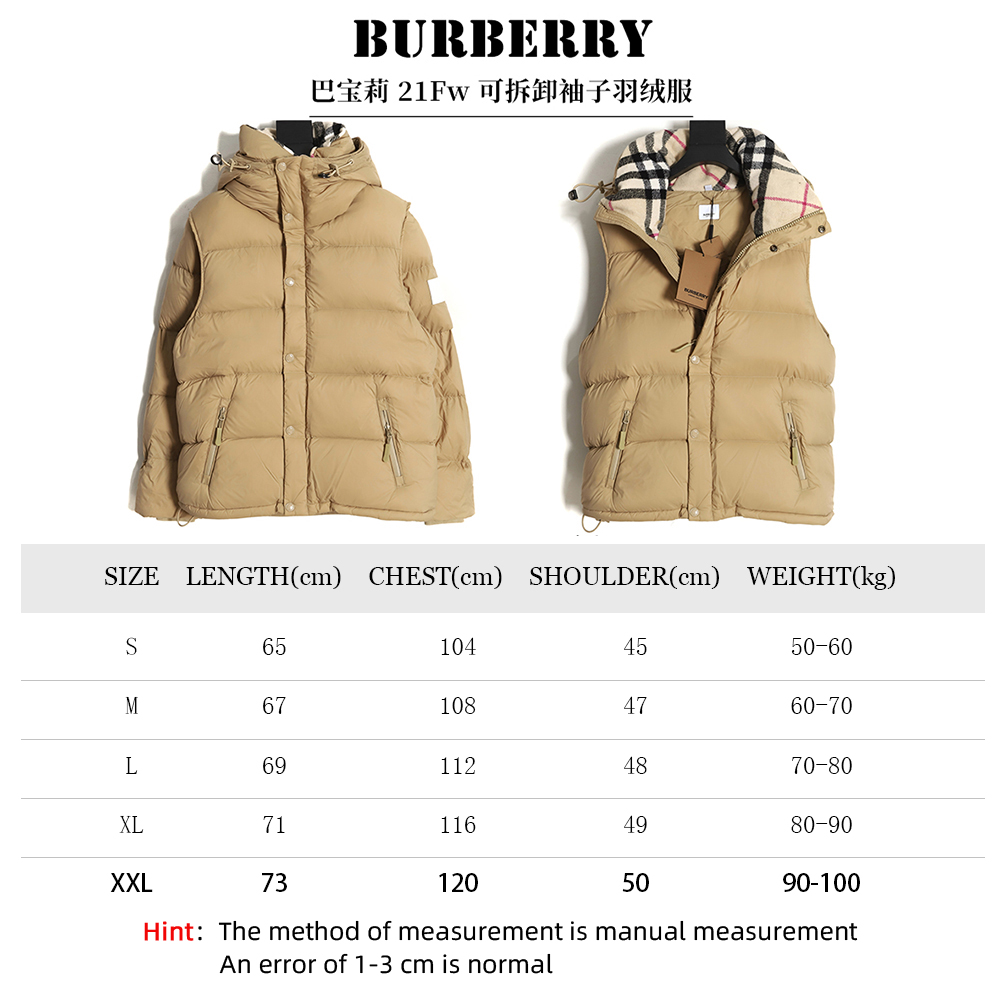B**rry 21fw detachable sleeve down jacket
