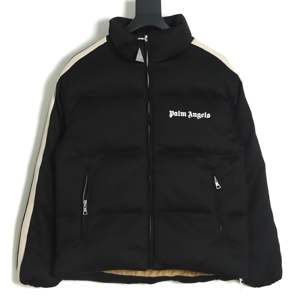 Moncler x Palm Angels joint logo color strip embroidered logo down jacket