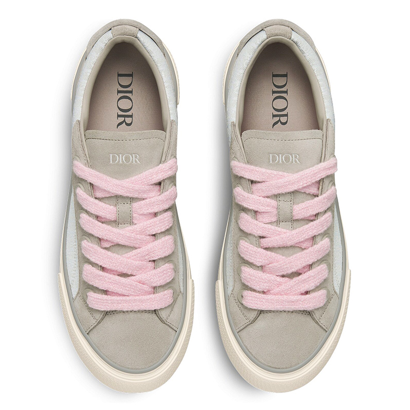 b33 sneaker  gray and white smooth calfskin D*or oblique jacquard