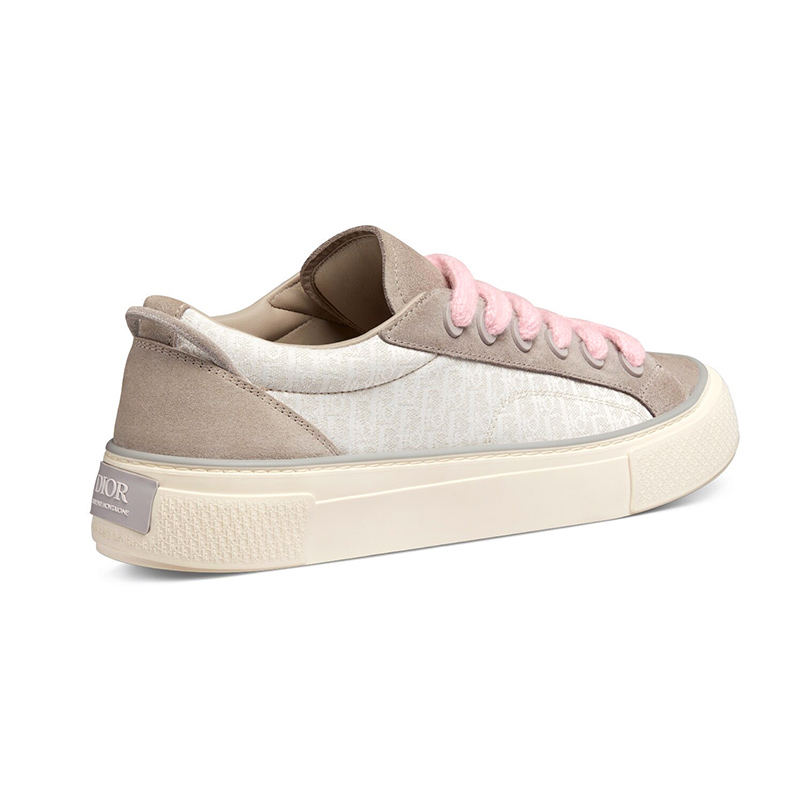 b33 sneaker  gray and white smooth calfskin D*or oblique jacquard